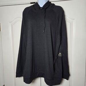 90 Degree‎  Hoodie Performance Pullover Black Pockets Athleisure Activewear NWT